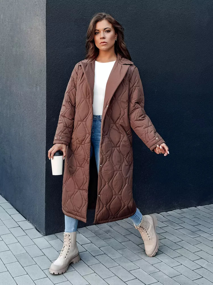 Women's brown quilted coat Dify