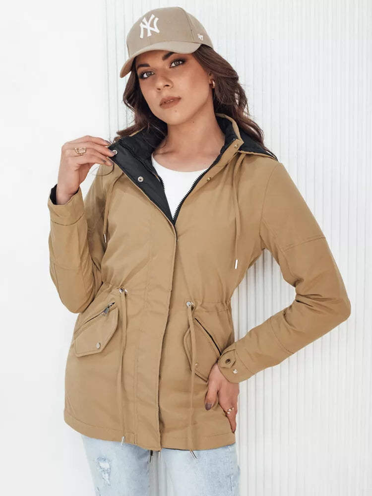 Women's reversible brown-black jacket Elvina