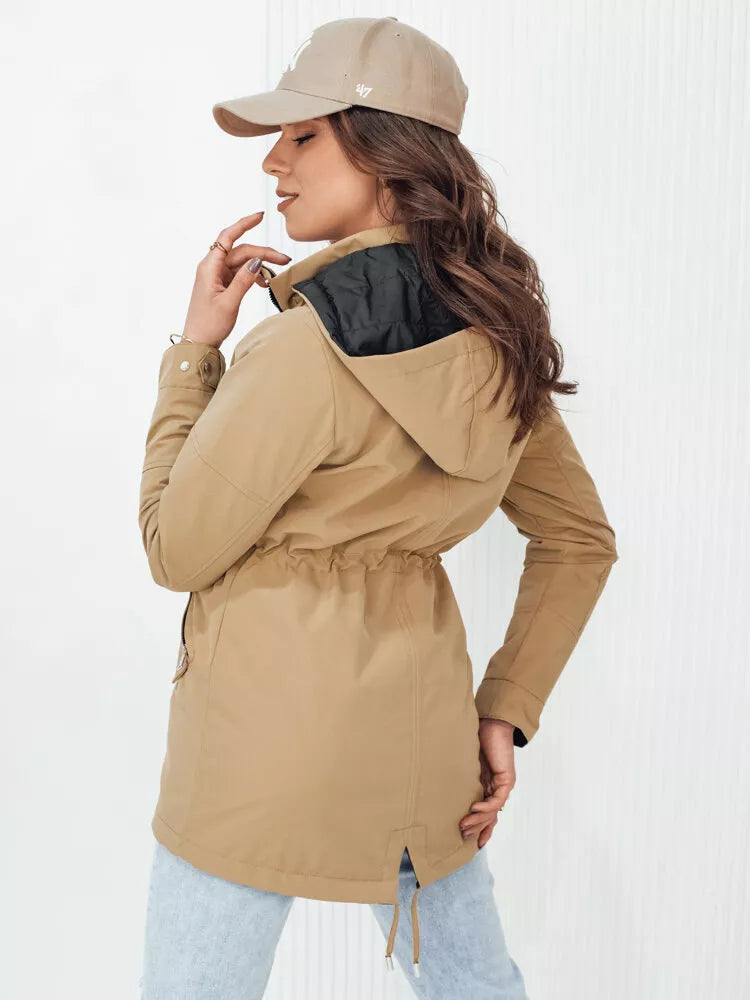 Women's reversible brown-black jacket Elvina
