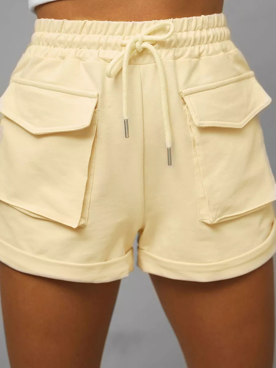 Women's yellow Cargo shorts