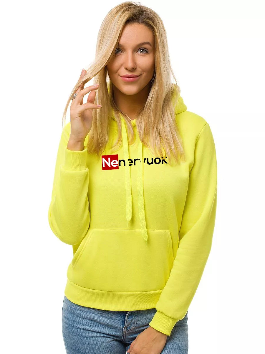 Yellow women's hoodie Don't be nervous