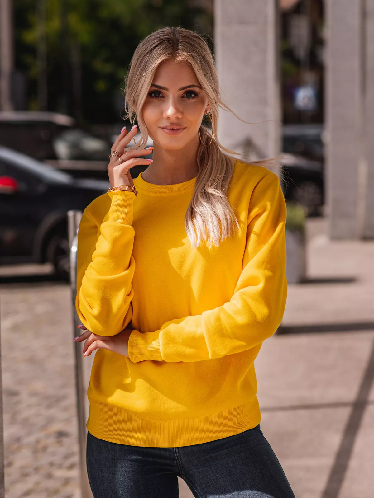 Women's yellow sweater Kober