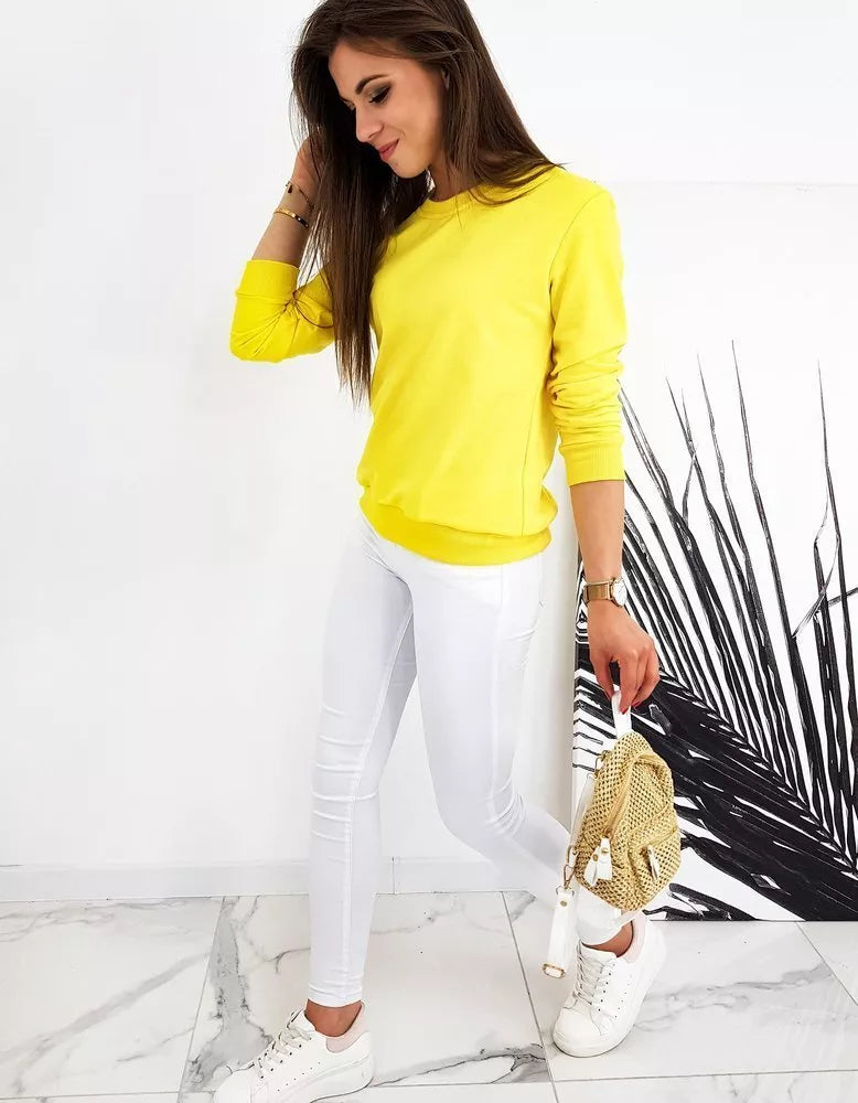 Women's yellow sweater Spring