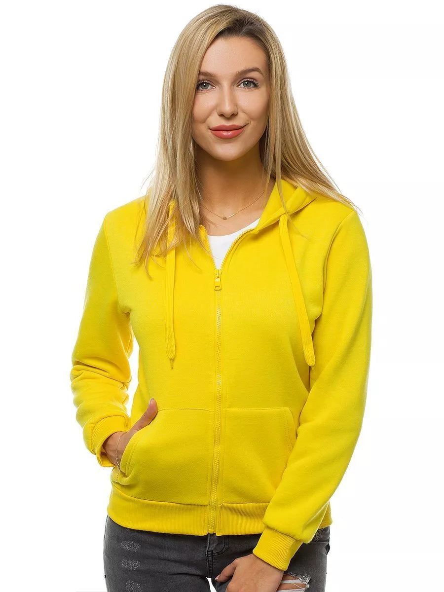 Women's yellow hoodie Look