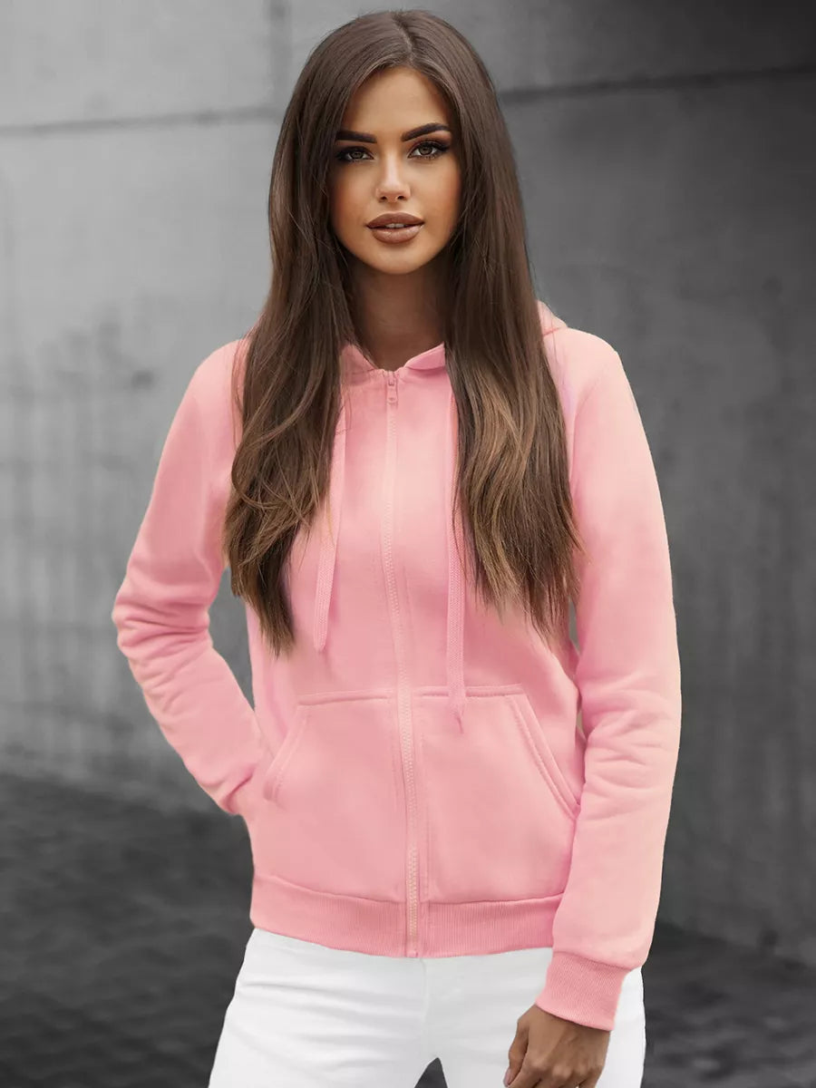 Women's light pink hoodie Look