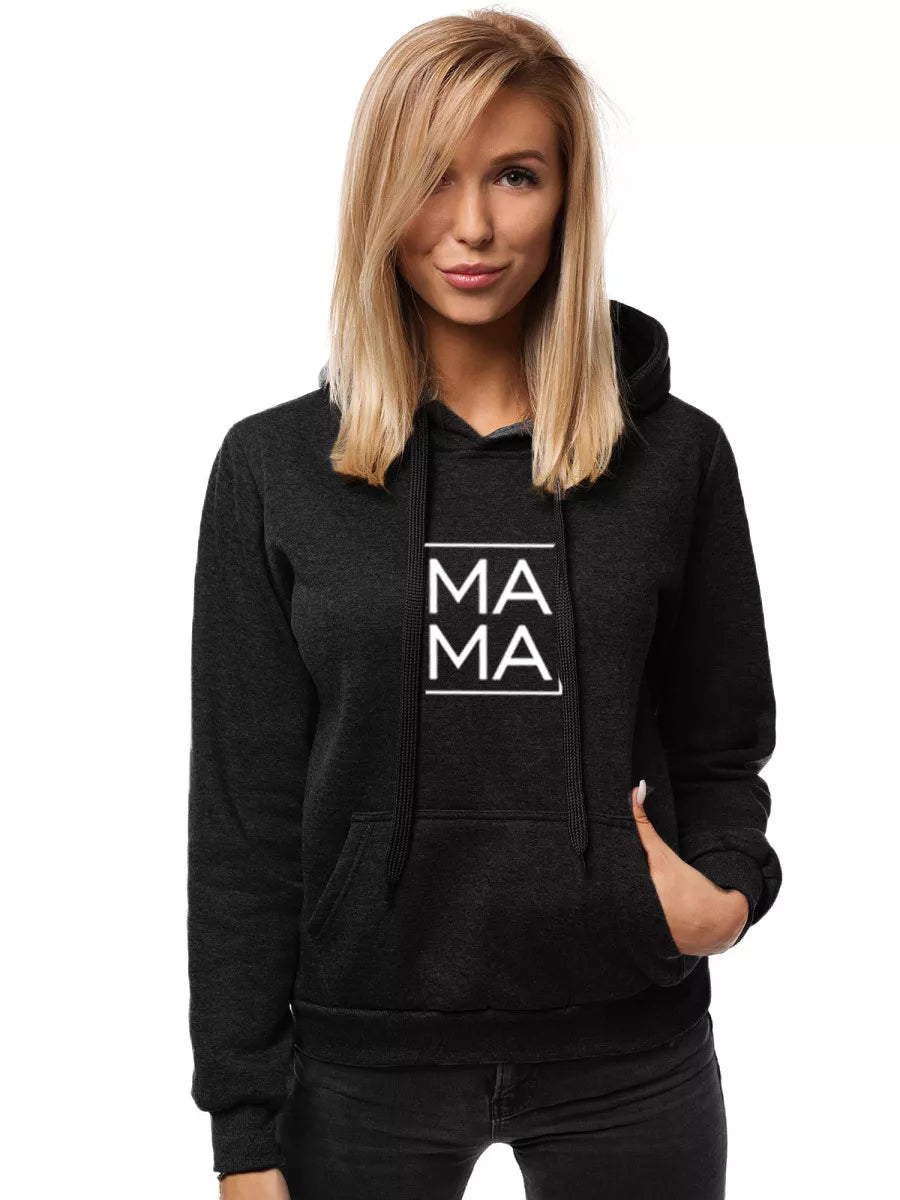 Women's black sweater MAMA