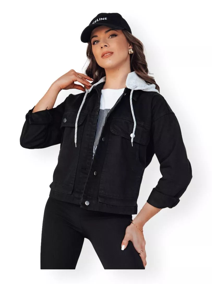 Women's black denim jacket Alfa