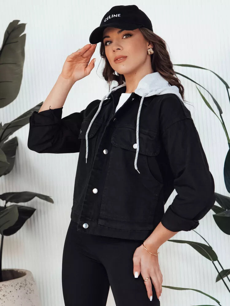 Women's black denim jacket Alfa