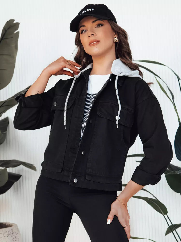 Women's black denim jacket Alfa