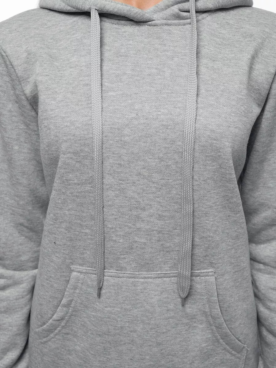 Women's light gray dress with hood Megan