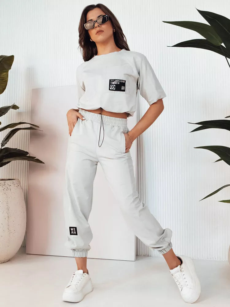 Women's light gray suit set Holty