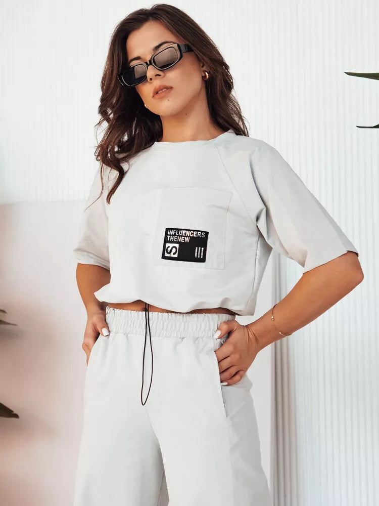 Women's light gray suit set Holty