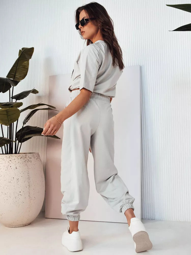 Women's light gray suit set Holty