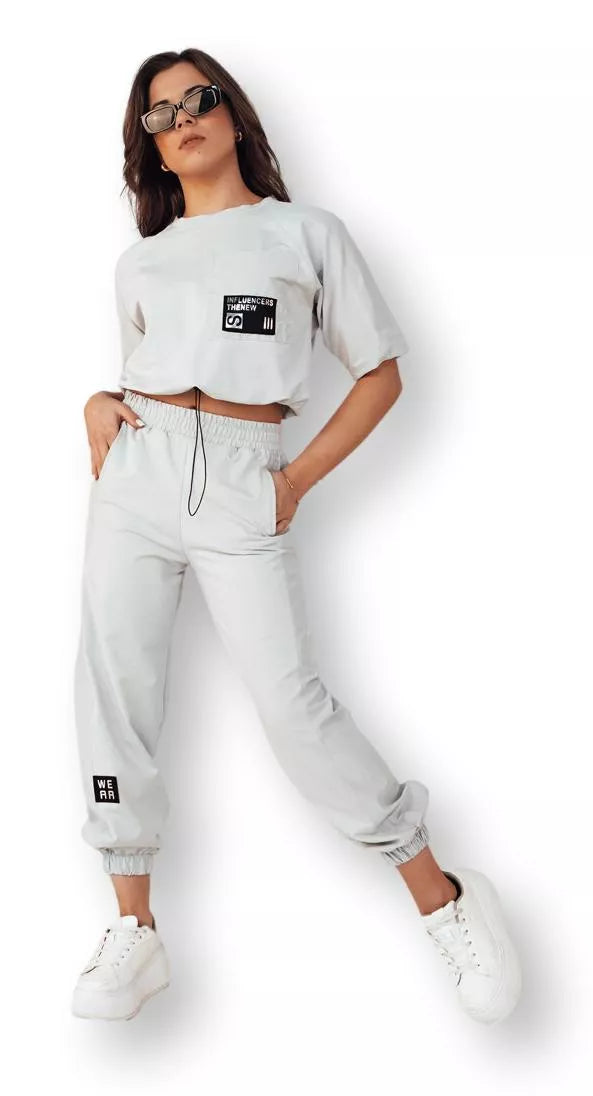 Women's light gray suit set Holty