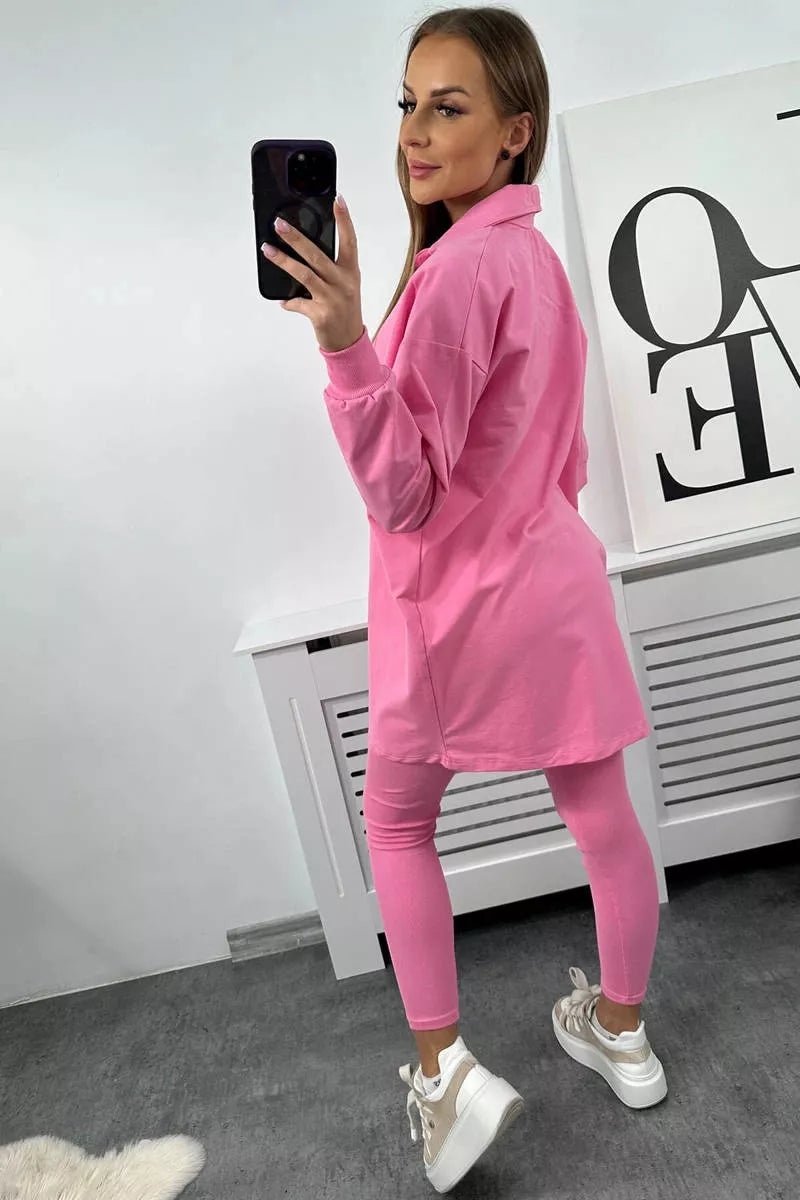 Women's light pink Triple set.