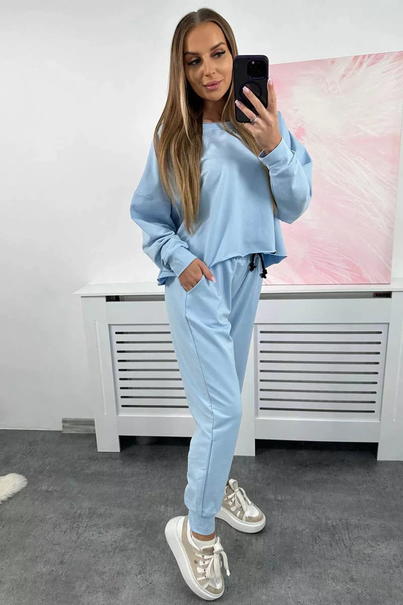 Women's light blue suit Evoli