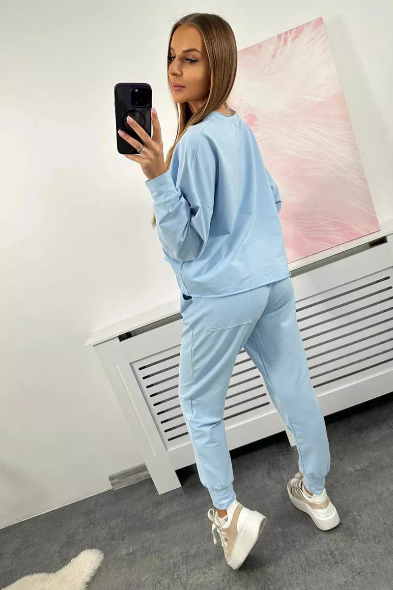 Women's light blue suit Evoli