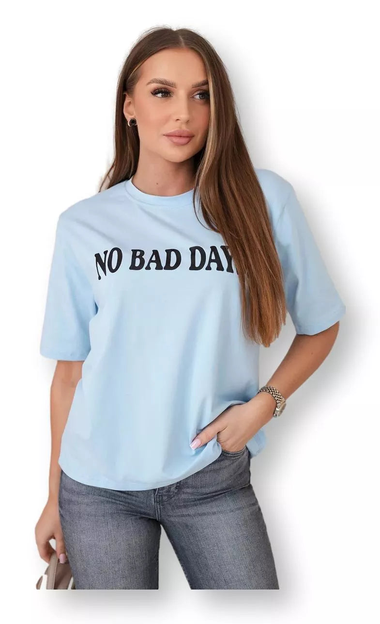 Women's light blue T-shirt Days