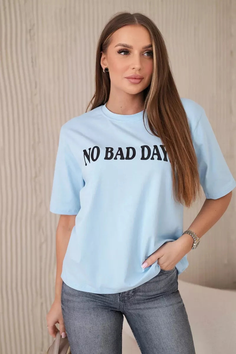 Women's light blue T-shirt Days