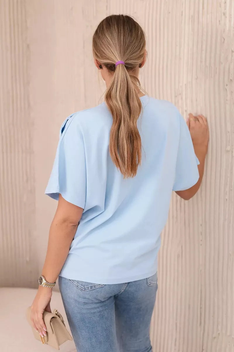 Women's light blue T-shirt Korin