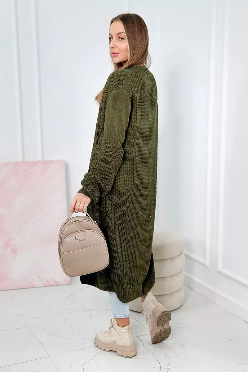 Women's khaki cardigan Longy