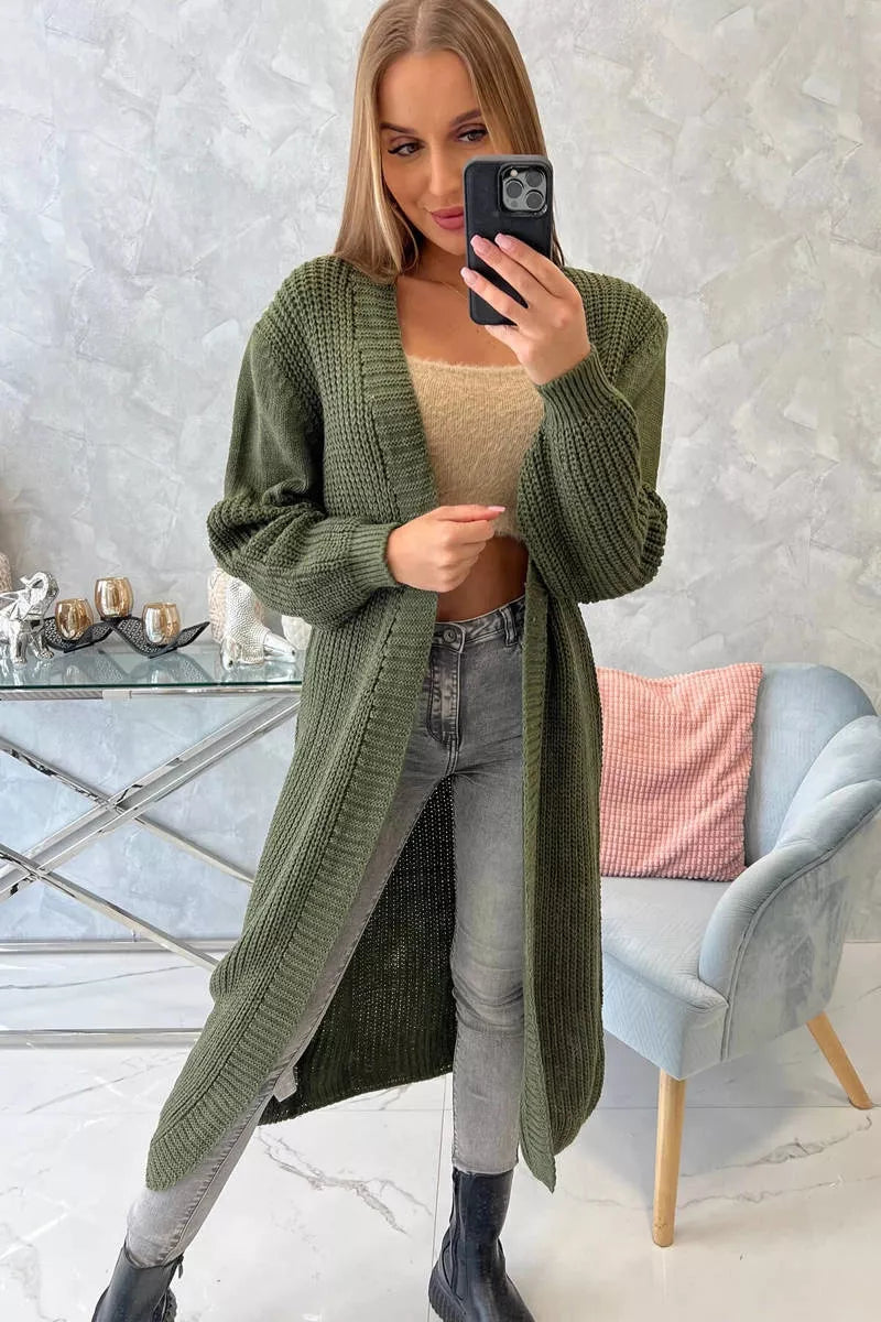 Women's khaki cardigan Longy