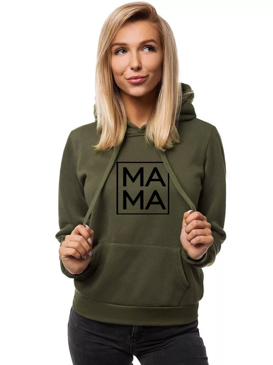 Women's khaki sweater MAMA