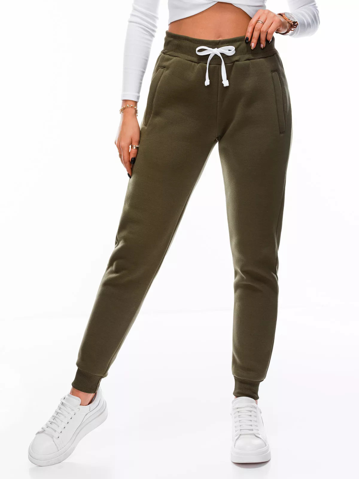 Women's khaki casual pants Lilit
