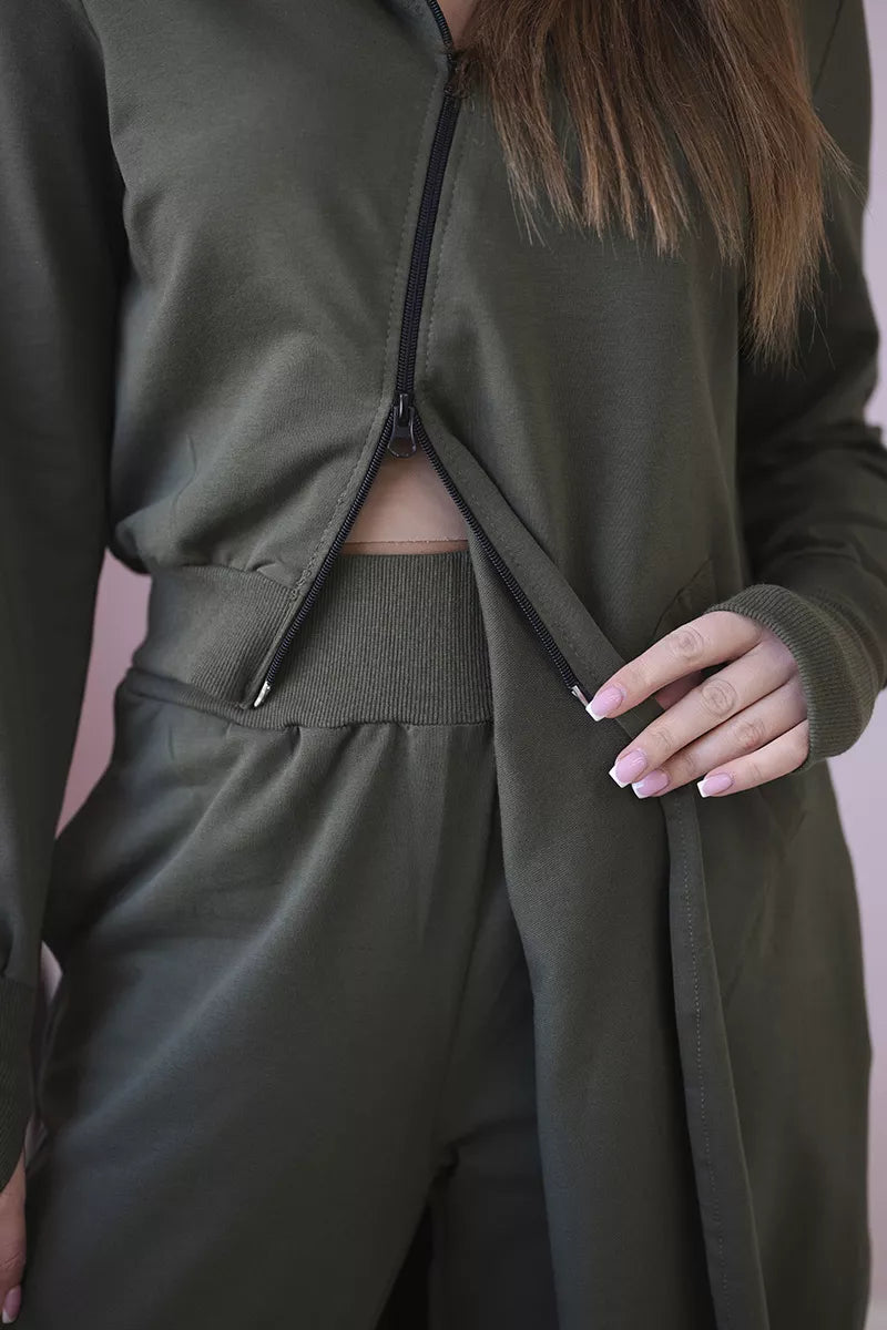 Women's khaki-colored suit Donni