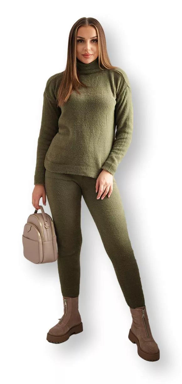 Women's khaki Minky set.