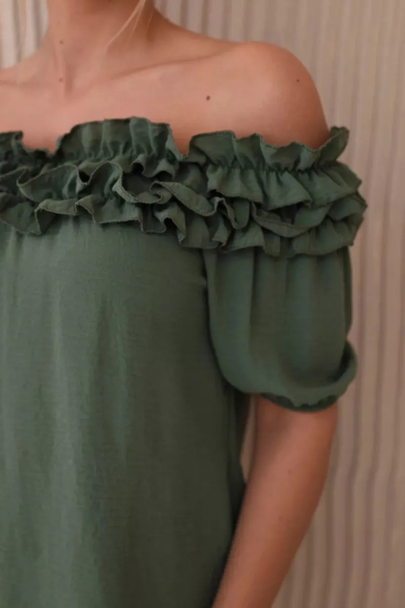 Women's khaki blouse Lorena