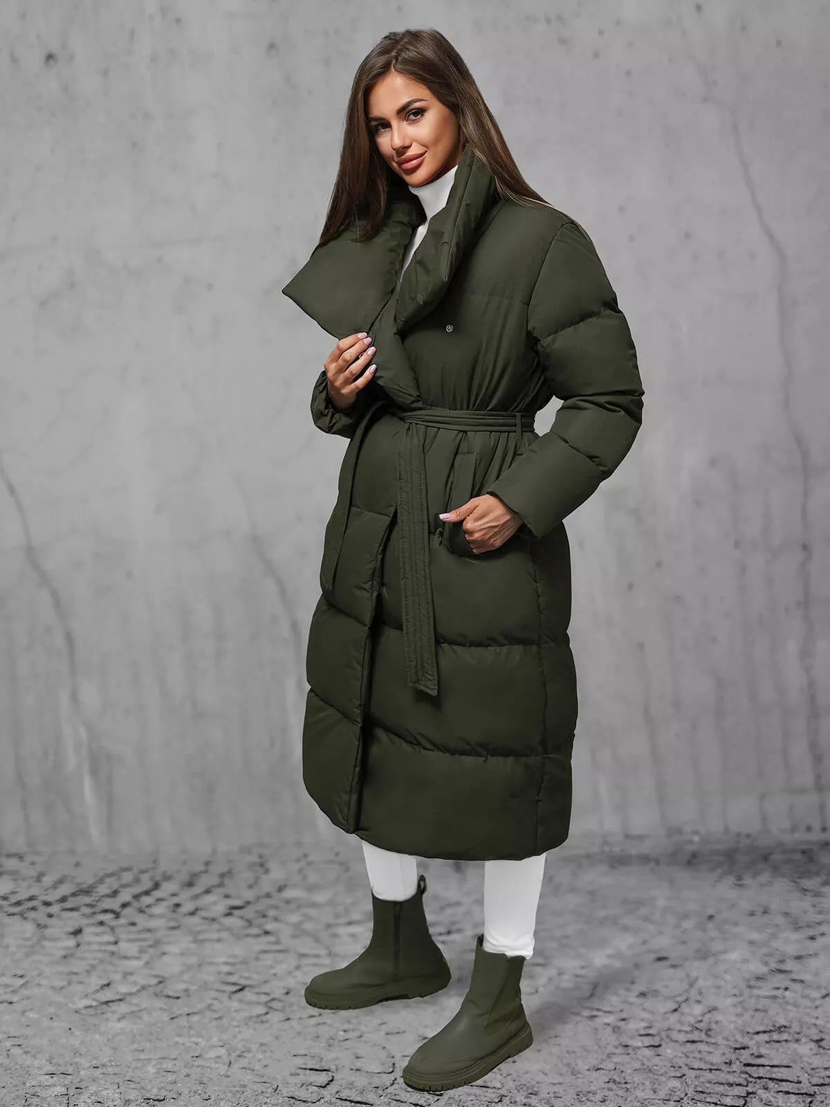 Women's khaki coat Korper