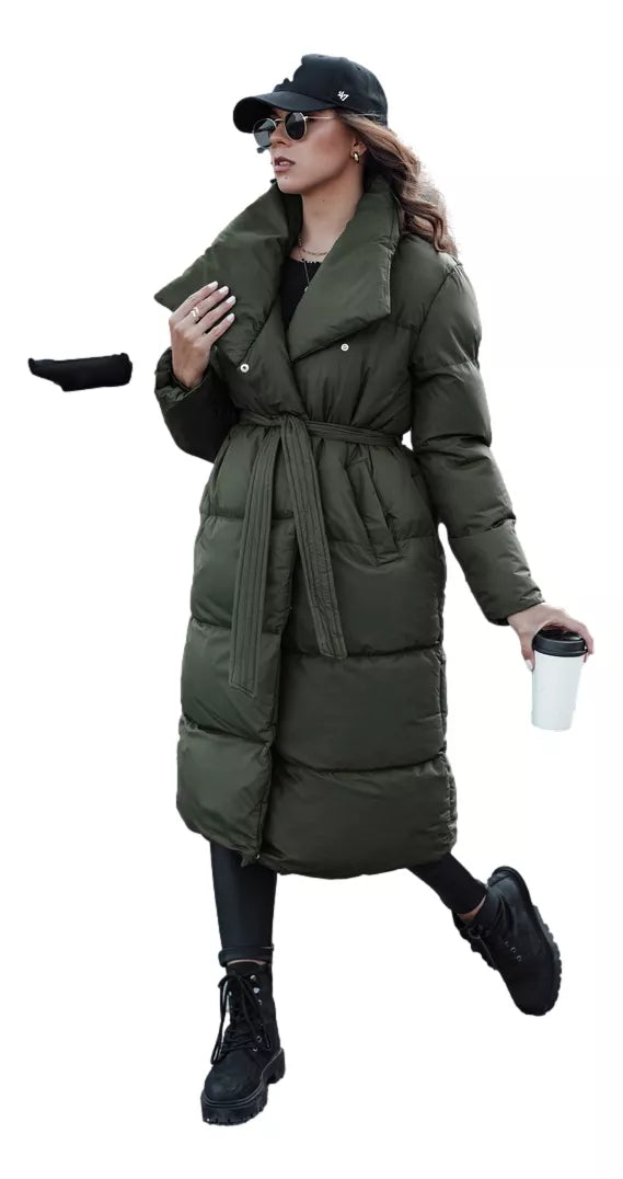 Women's khaki quilted jacket Favi