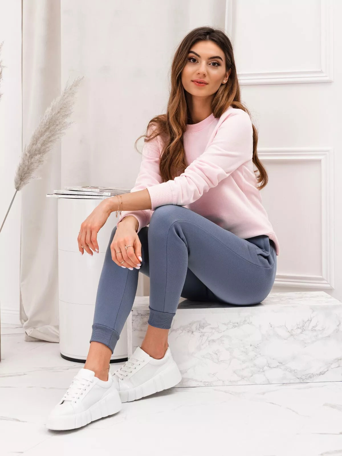 Women's blue casual pants Lilit