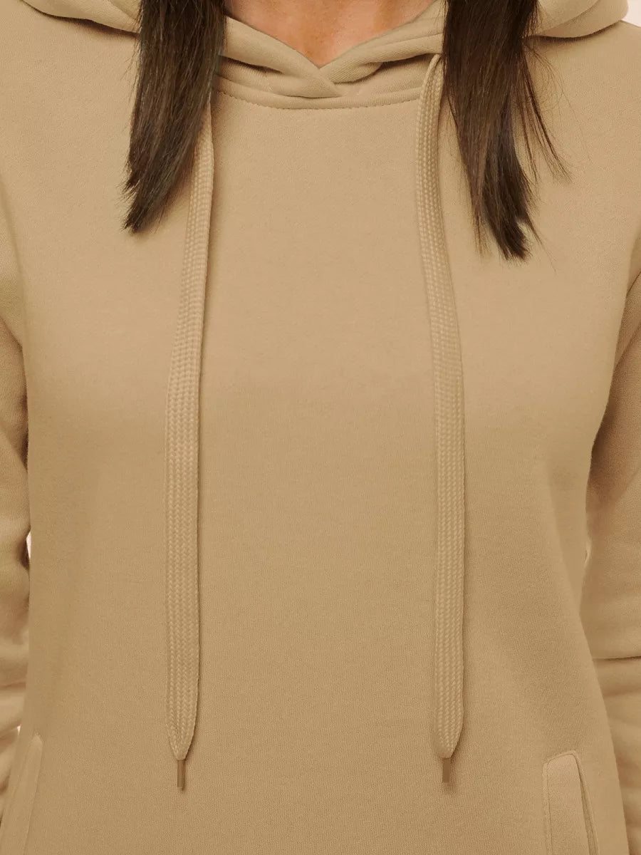 Women's brown dress with a hood Margaret