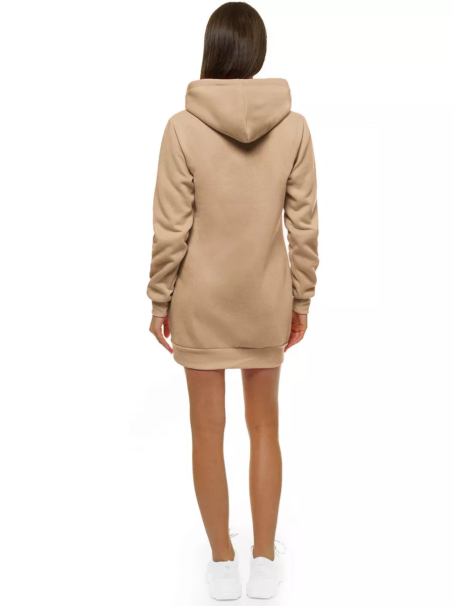 Women's brown dress with hood Megan