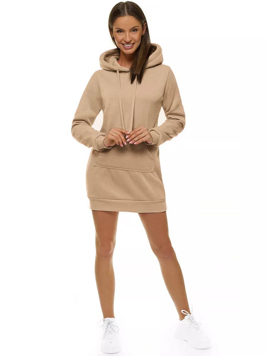 Women's brown dress with hood Megan