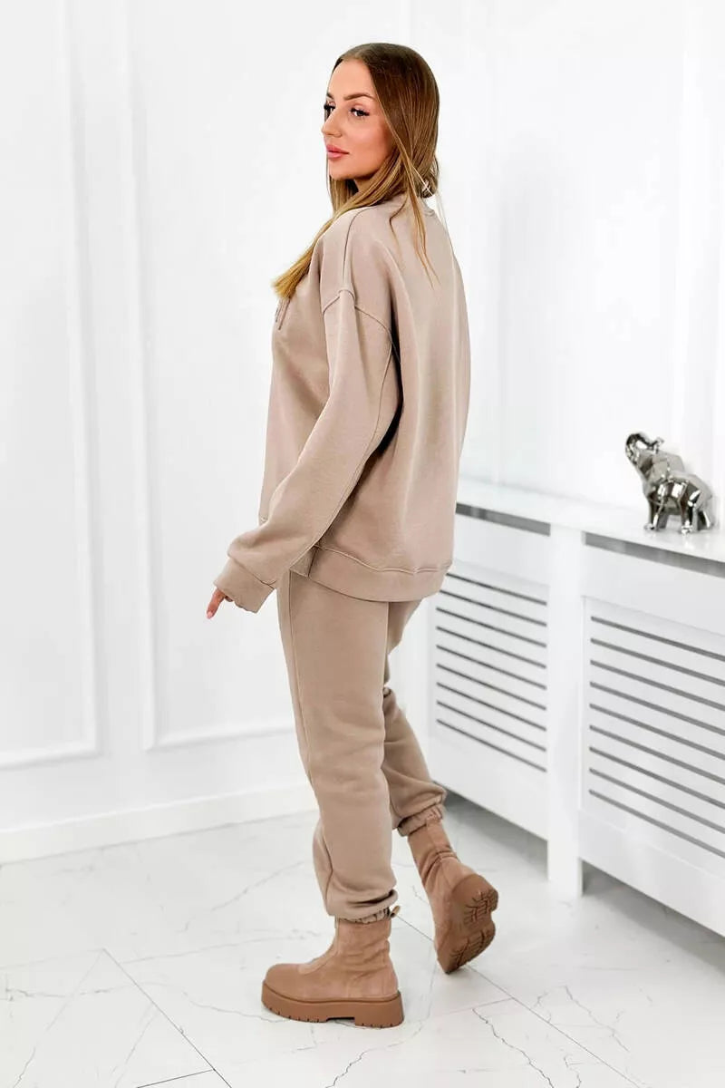 Women's sand-colored Copenhagen set.