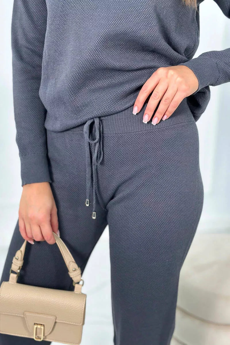 Women's graphite-colored set Lora