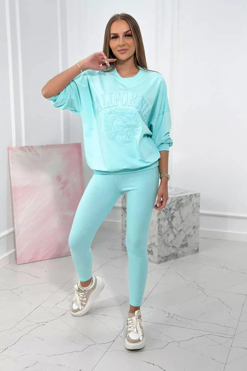 Women's mint-colored California set.