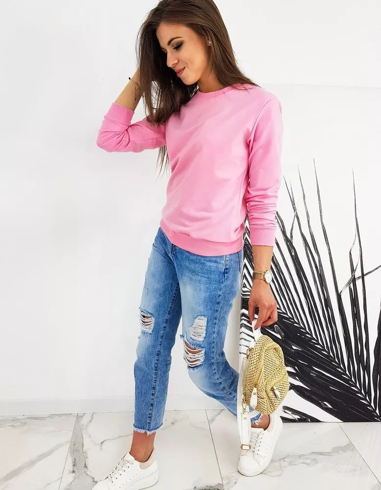 Women's bright pink sweater Spring