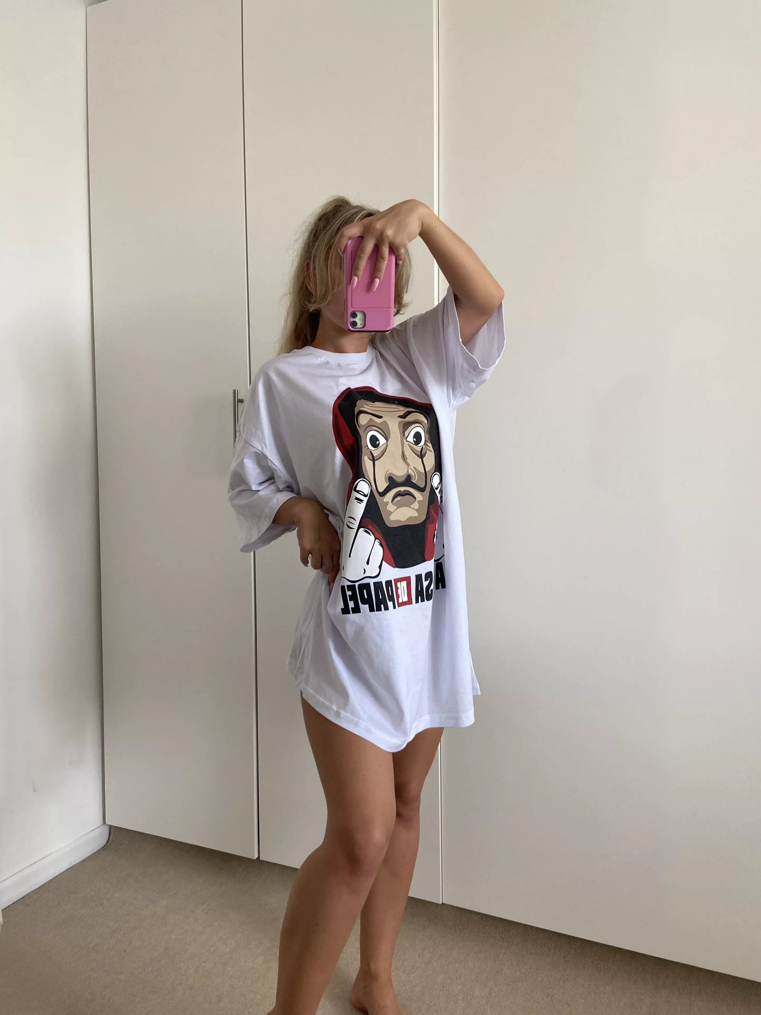 Women's oversized white T-shirt Money