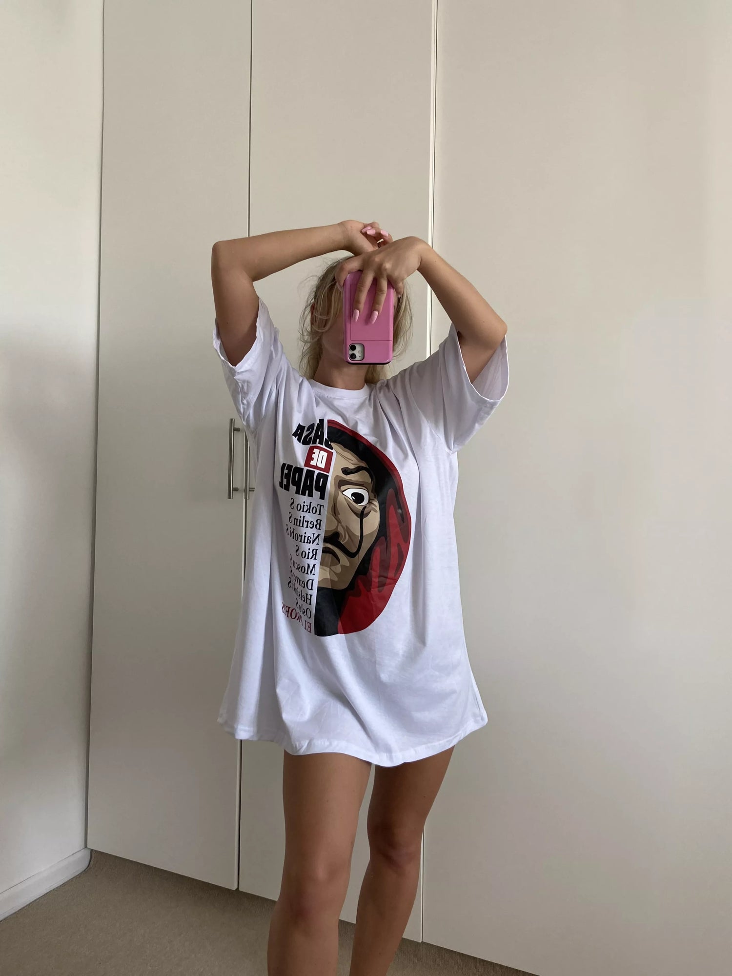 Women's oversized white T-shirt The Professor