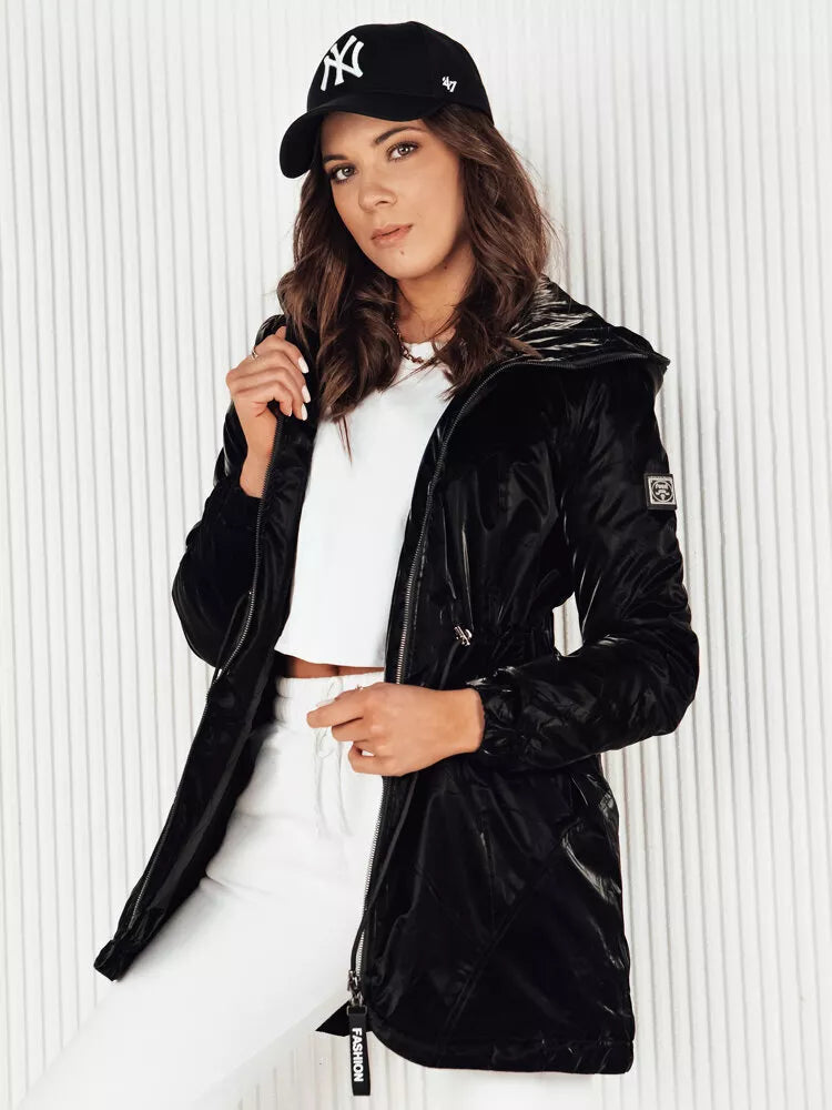 Women's black parka jacket Henis