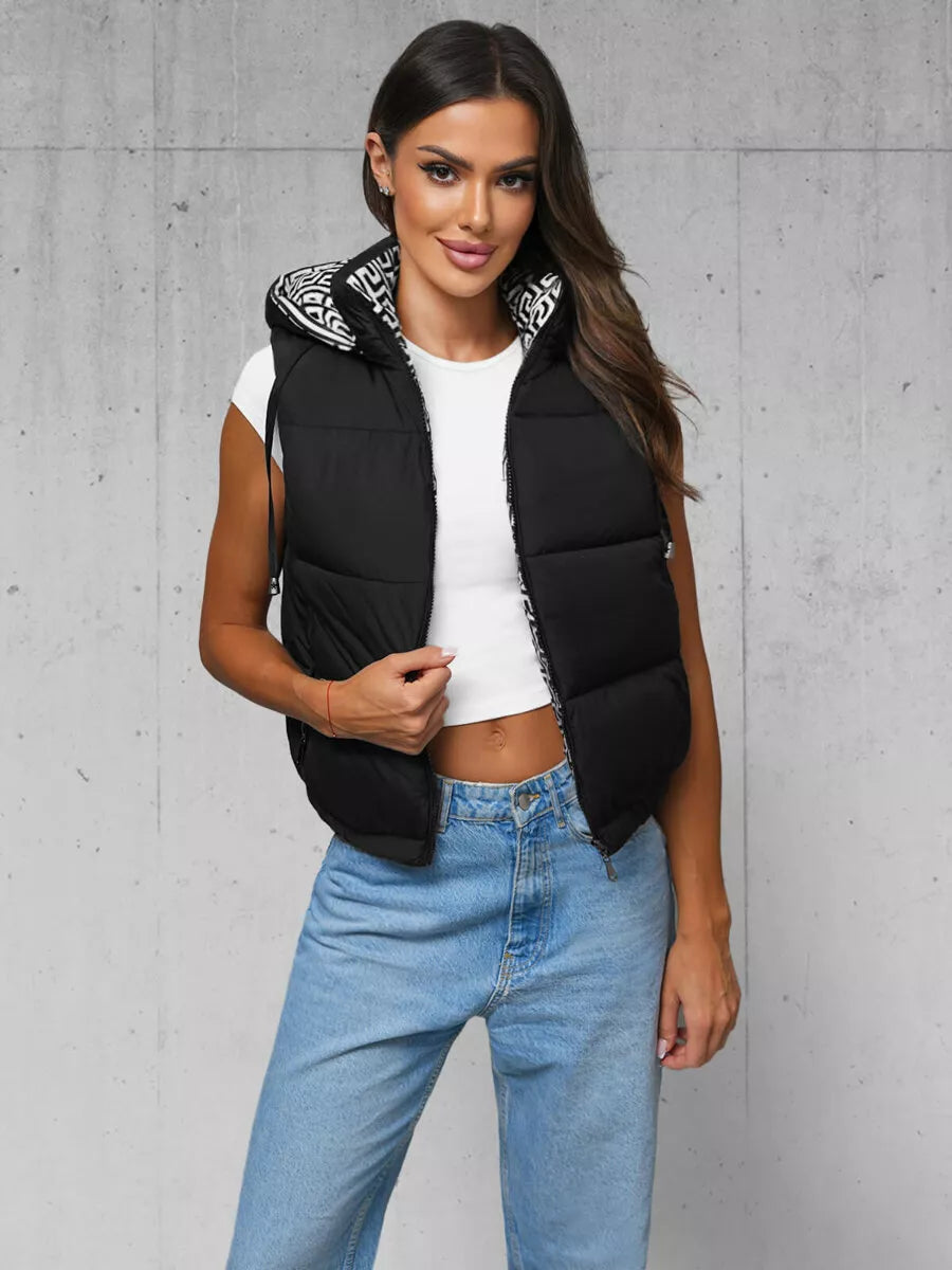 Women's black vest Veroli