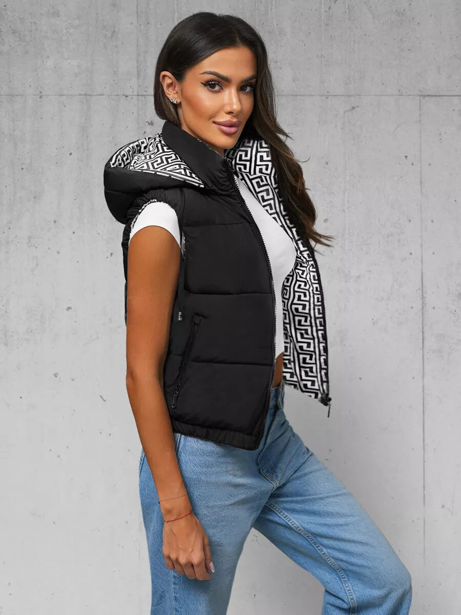 Women's black vest Veroli