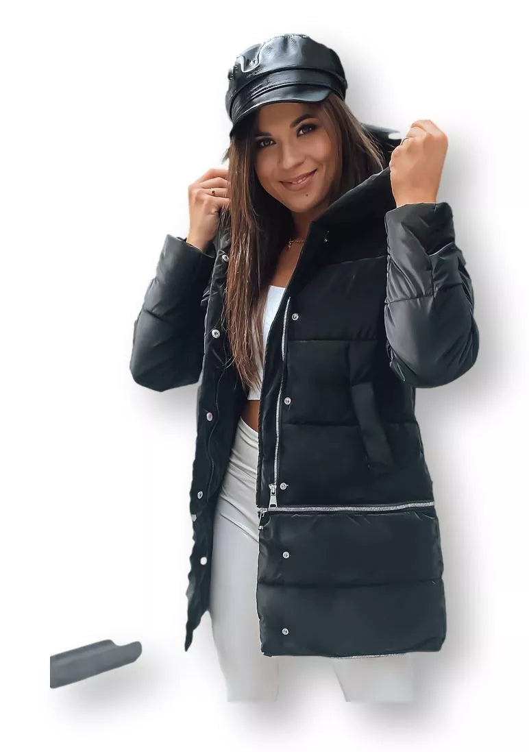 Women's black winter jacket Diane