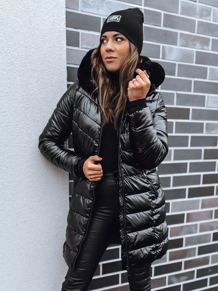 Women's black winter jacket Dona