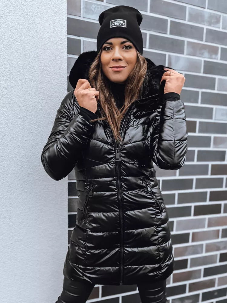 Women's black winter jacket Dona