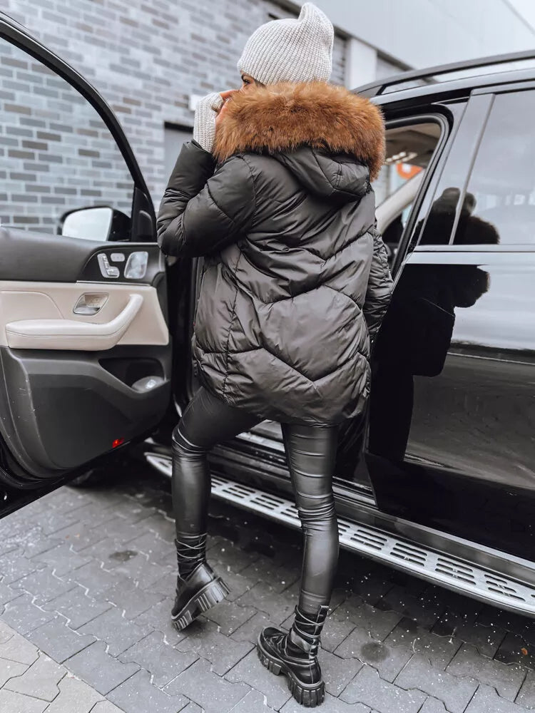 Women's black winter jacket Doran